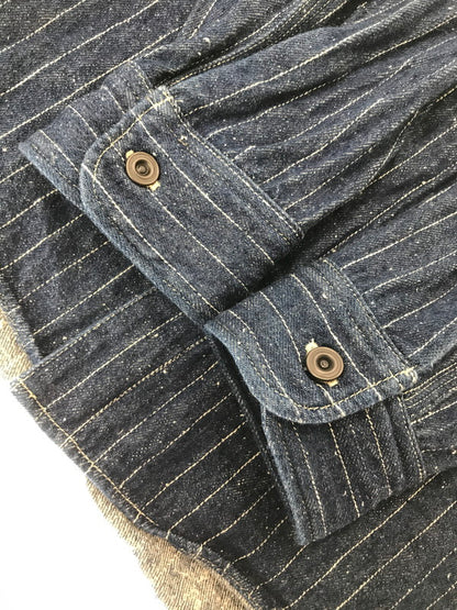 【中古品】【メンズ】 DELUXEWARE デラックスウエア L/S DENIM SHIRT デニムシャツ 長袖シャツ 145-261005-na-05-tagh サイズ：L カラー：インディゴ 万代Net店