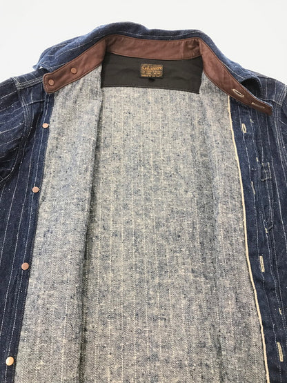 【中古品】【メンズ】 DELUXEWARE デラックスウエア L/S DENIM SHIRT デニムシャツ 長袖シャツ 145-261005-na-05-tagh サイズ：L カラー：インディゴ 万代Net店