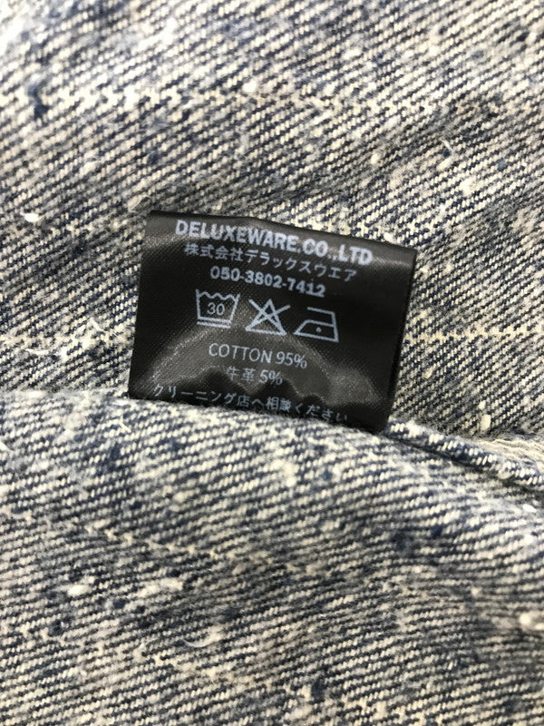 【中古品】【メンズ】 DELUXEWARE デラックスウエア L/S DENIM SHIRT デニムシャツ 長袖シャツ 145-261005-na-05-tagh サイズ：L カラー：インディゴ 万代Net店