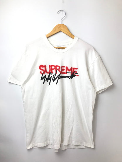 【中古品】【メンズ】 SUPREME シュプリーム × YOHJI YAMAMOTO ヨウジヤマモト 20AW LOGO TEE WHITE ロゴ ショートスリーブ Tシャツ トップス 半袖Tシャツ 149-261001-rt-01-tagh サイズ：L カラー：ホワイト 万代Net店