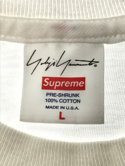 【中古品】【メンズ】 SUPREME シュプリーム × YOHJI YAMAMOTO ヨウジヤマモト 20AW LOGO TEE WHITE ロゴ ショートスリーブ Tシャツ トップス 半袖Tシャツ 149-261001-rt-01-tagh サイズ：L カラー：ホワイト 万代Net店