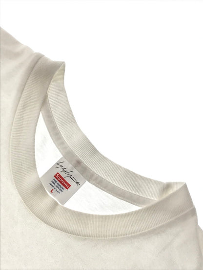 【中古品】【メンズ】 SUPREME シュプリーム × YOHJI YAMAMOTO ヨウジヤマモト 20AW LOGO TEE WHITE ロゴ ショートスリーブ Tシャツ トップス 半袖Tシャツ 149-261001-rt-01-tagh サイズ：L カラー：ホワイト 万代Net店
