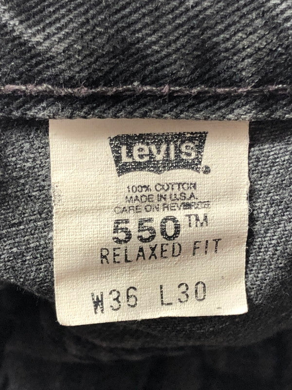 【現状渡し品】【メンズ】 LEVI'S リーバイス RELAXED FIT 00's 501 BLACK DENIM PANTS 550-0260 USA製 00年製 リラックス フィット デニム パンツ ジーンズ 157-261002-rt-20-tagh サイズ：W36 L30 カラー：ブラック 万代Net店