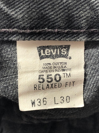 【現状渡し品】【メンズ】 LEVI'S リーバイス RELAXED FIT 00's 501 BLACK DENIM PANTS 550-0260 USA製 00年製 リラックス フィット デニム パンツ ジーンズ 157-261002-rt-20-tagh サイズ：W36 L30 カラー：ブラック 万代Net店