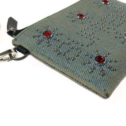 【現状渡し品】【メンズ】 SUPREME×HTC シュプリーム×エイチティーシー 23SS DENIM STUDDED WALLET 23年春夏 デニム スタッディド ウォレット 200-201023-ty-33-tagh カラー：ライトインディゴ 万代Net店