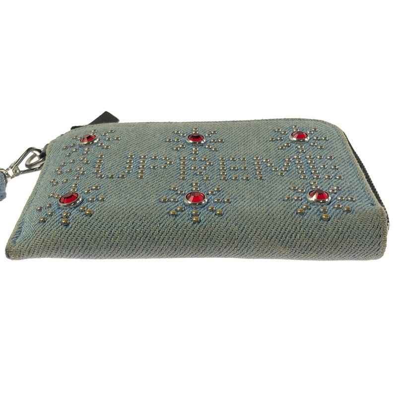 【現状渡し品】【メンズ】 SUPREME×HTC シュプリーム×エイチティーシー 23SS DENIM STUDDED WALLET 23年春夏 デニム スタッディド ウォレット 200-201023-ty-33-tagh カラー：ライトインディゴ 万代Net店