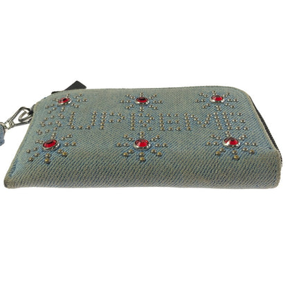 【現状渡し品】【メンズ】 SUPREME×HTC シュプリーム×エイチティーシー 23SS DENIM STUDDED WALLET 23年春夏 デニム スタッディド ウォレット 200-201023-ty-33-tagh カラー：ライトインディゴ 万代Net店