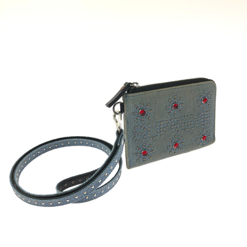 【現状渡し品】【メンズ】 SUPREME×HTC シュプリーム×エイチティーシー 23SS DENIM STUDDED WALLET 23年春夏 デニム スタッディド ウォレット 200-201023-ty-33-tagh カラー：ライトインディゴ 万代Net店
