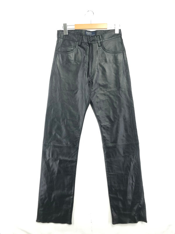 【中古品】【メンズ】 POLO RALPH LAUREN ポロ ラルフローレン LEATHER PANTS レザー パンツ 157-261009-ty-01-tagh サイズ：M カラー：ブラック 万代Net店