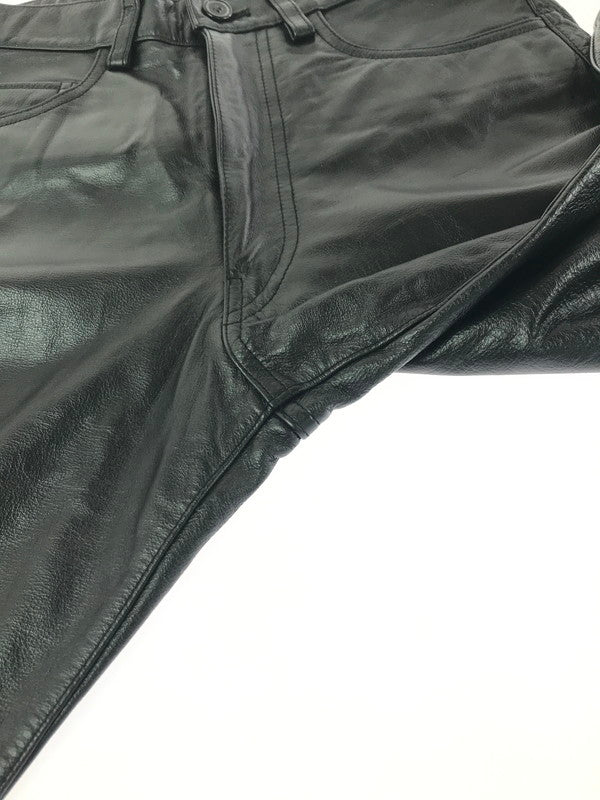 【中古品】【メンズ】 POLO RALPH LAUREN ポロ ラルフローレン LEATHER PANTS レザー パンツ 157-261009-ty-01-tagh サイズ：M カラー：ブラック 万代Net店