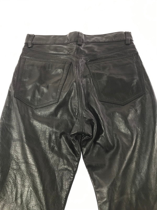 【中古品】【メンズ】 POLO RALPH LAUREN ポロ ラルフローレン LEATHER PANTS レザー パンツ 157-261009-ty-01-tagh サイズ：M カラー：ブラック 万代Net店