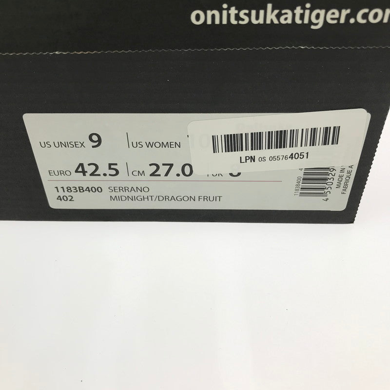 【中古品】【メンズ】 ONITSUKA TIGER オニツカタイガー SERRANO 1183B400 セラーノ スニーカー 靴 163-261003-na-16-tagh サイズ：27cm US 9 カラー：NIDNIGHT DRAGON FRUIT'' 万代Net店