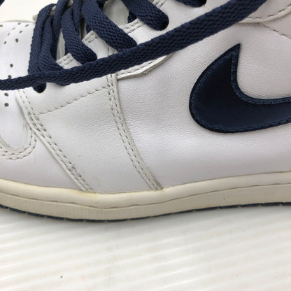 【中古品】【メンズ】 NIKE ナイキ AIR JORDAN 1 RETRO HIGH OG 555088-106 エアジョーダン 1 レトロ ハイ スニーカー 靴 160-261005-na-54-tagh サイズ：27.5cm US 9.5 カラー：WHITE/MIDNIGHT NAVY 万代Net店