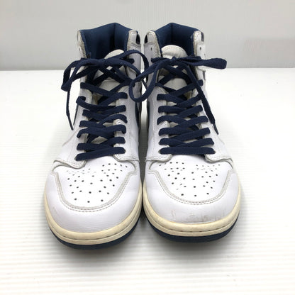 【中古品】【メンズ】 NIKE ナイキ AIR JORDAN 1 RETRO HIGH OG 555088-106 エアジョーダン 1 レトロ ハイ スニーカー 靴 160-261005-na-54-tagh サイズ：27.5cm US 9.5 カラー：WHITE/MIDNIGHT NAVY 万代Net店