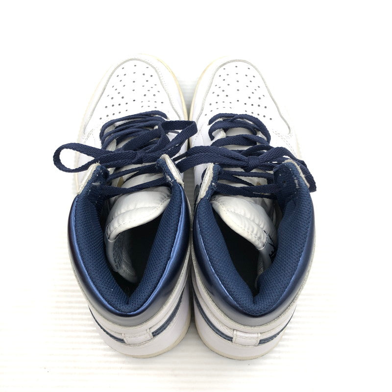 【中古品】【メンズ】 NIKE ナイキ AIR JORDAN 1 RETRO HIGH OG 555088-106 エアジョーダン 1 レトロ ハイ スニーカー 靴 160-261005-na-54-tagh サイズ：27.5cm US 9.5 カラー：WHITE/MIDNIGHT NAVY 万代Net店