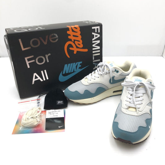 【中古品】【メンズ】 NIKE ナイキ×PATTA パタ AIR MAX 1 / P DH1348-004 エアマックス 1 スニーカー 靴 160-261005-na-52-tagh サイズ：27.5cm US 9.5 カラー：METALLIC SILVER/NOISE AQUA 万代Net店