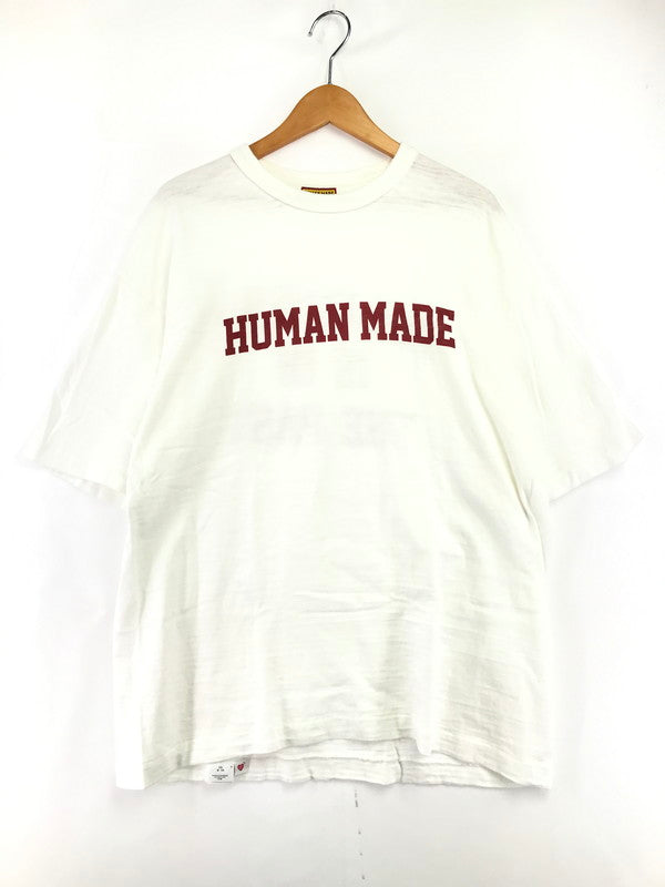 【中古品】【メンズ】 HUMAN MADE ヒューマンメード COLLEGE PRINT S/S TEE カレッジ プリント SS Ｔシャツ 142-261009-ty-06-tagh サイズ：2XL カラー：ホワイト 万代Net店