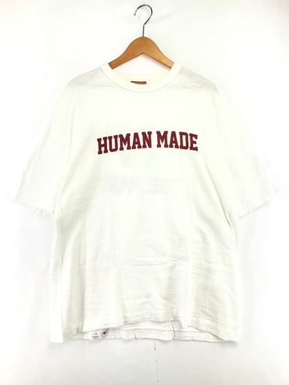 【中古品】【メンズ】 HUMAN MADE ヒューマンメード COLLEGE PRINT S/S TEE カレッジ プリント SS Ｔシャツ 142-261009-ty-06-tagh サイズ：2XL カラー：ホワイト 万代Net店