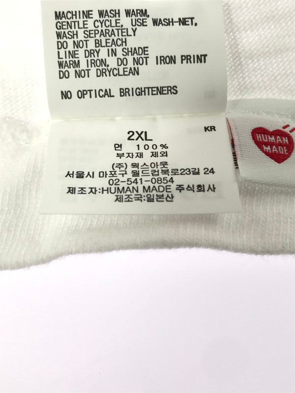 【中古品】【メンズ】 HUMAN MADE ヒューマンメード COLLEGE PRINT S/S TEE カレッジ プリント SS Ｔシャツ 142-261009-ty-06-tagh サイズ：2XL カラー：ホワイト 万代Net店