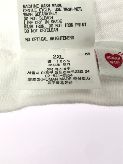 【中古品】【メンズ】 HUMAN MADE ヒューマンメード COLLEGE PRINT S/S TEE カレッジ プリント SS Ｔシャツ 142-261009-ty-06-tagh サイズ：2XL カラー：ホワイト 万代Net店