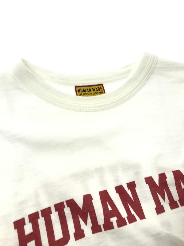 【中古品】【メンズ】 HUMAN MADE ヒューマンメード COLLEGE PRINT S/S TEE カレッジ プリント SS Ｔシャツ 142-261009-ty-06-tagh サイズ：2XL カラー：ホワイト 万代Net店