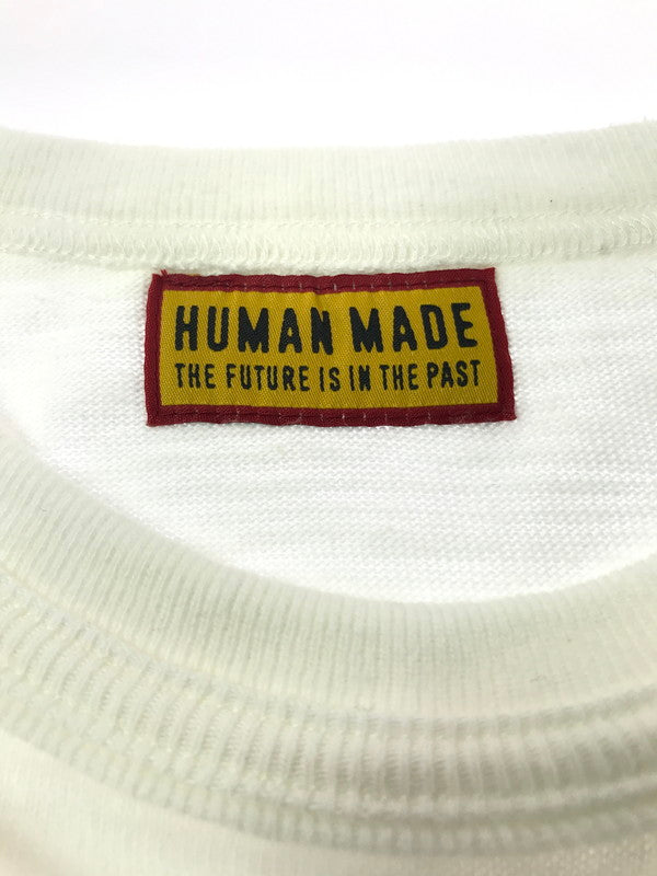【中古品】【メンズ】 HUMAN MADE ヒューマンメード COLLEGE PRINT S/S TEE カレッジ プリント SS Ｔシャツ 142-261009-ty-06-tagh サイズ：2XL カラー：ホワイト 万代Net店
