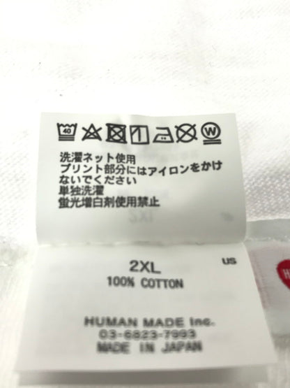 【中古品】【メンズ】 HUMAN MADE ヒューマンメード COLLEGE PRINT S/S TEE カレッジ プリント SS Ｔシャツ 142-261009-ty-06-tagh サイズ：2XL カラー：ホワイト 万代Net店