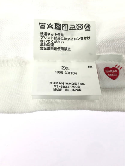 【中古品】【メンズ】 HUMAN MADE ヒューマンメード COLLEGE PRINT S/S TEE カレッジ プリント SS Ｔシャツ 142-261009-ty-06-tagh サイズ：2XL カラー：ホワイト 万代Net店