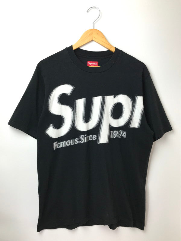 【中古品】【メンズ】 SUPREME シュプリーム FAMOUS SINCE 1994 S/S TEE フロント デザイン ショートスリーブ Tシャツ トップス 半袖Tシャツ 149-261001-rt-03-tagh サイズ：M カラー：ブラック 万代Net店
