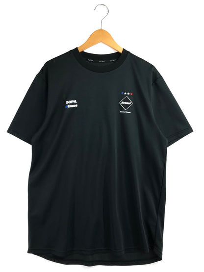 【中古品】【メンズ】 ATMOS アトモス×F.C.R.B. エフシーアールビー PRE MATCH TOP BLACK FCRB-220144 プレ マッチ トップ 半袖Tシャツ トップス 142-261002-rt-01-tagh サイズ：L カラー：ブラック 万代Net店