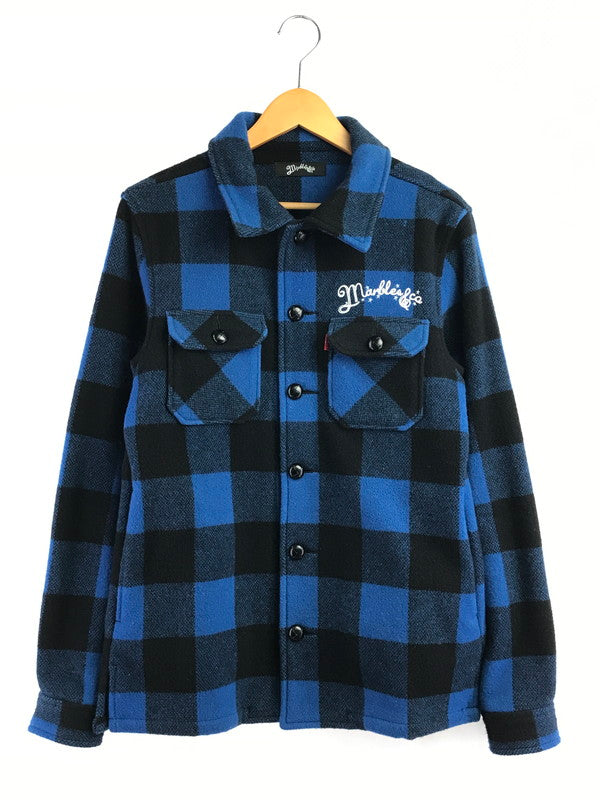 【中古品】【メンズ】 MARBLES マーブルズ BUFFALO CHECK JACKET BLUE MJK-A1508 バッファロー チェック ジャケット アウター 145-261002-rt-06-tagh サイズ：L カラー：ブルー 万代Net店