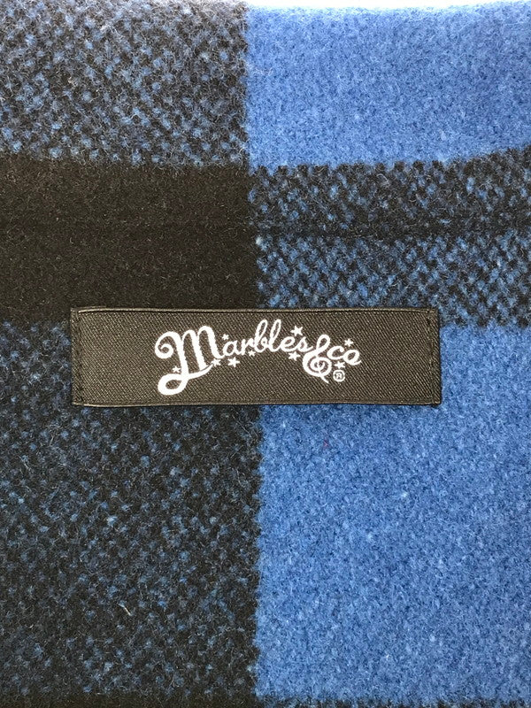 【中古品】【メンズ】 MARBLES マーブルズ BUFFALO CHECK JACKET BLUE MJK-A1508 バッファロー チェック ジャケット アウター 145-261002-rt-06-tagh サイズ：L カラー：ブルー 万代Net店
