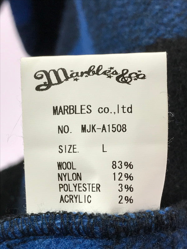 【中古品】【メンズ】 MARBLES マーブルズ BUFFALO CHECK JACKET BLUE MJK-A1508 バッファロー チェック ジャケット アウター 145-261002-rt-06-tagh サイズ：L カラー：ブルー 万代Net店