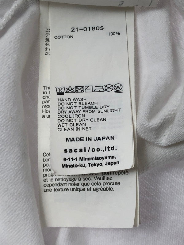 【中古品】【メンズ】 SACAI サカイ 21SS ARCHIVE MIX T-SHIRT WHITE 21-0180S アーカイブ ミックス Tシャツ 半袖Tシャツ トップス 142-261002-rt-11-tagh サイズ：4 カラー：ホワイト 万代Net店
