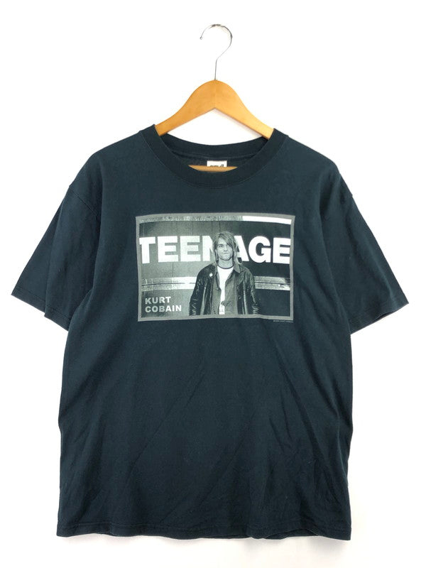 【中古品】【メンズ】 ANVIL アンビル 00's KURT COBAIN TEENAGE S/S TEE カート 子バーン ティーンエイジ ショートスリーブ Tシャツ 半袖Tシャツ トップス 146-261002-rt-13-tagh サイズ：M カラー：ブラック 万代Net店