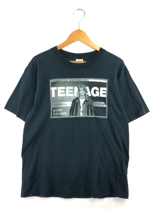 【中古品】【メンズ】 ANVIL アンビル 00's KURT COBAIN TEENAGE S/S TEE カート 子バーン ティーンエイジ ショートスリーブ Tシャツ 半袖Tシャツ トップス 146-261002-rt-13-tagh サイズ：M カラー：ブラック 万代Net店