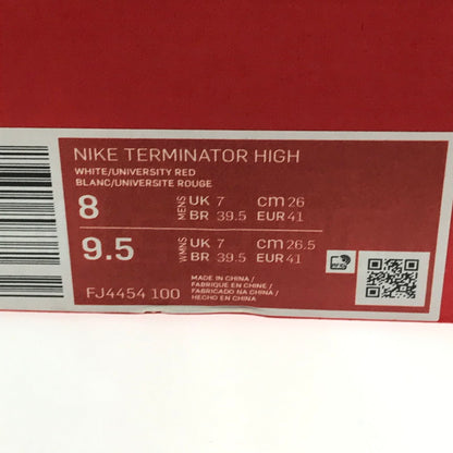 【中古美品】【メンズ】 NIKE ナイキ ERMINATOR HIGH FJ4454-100 ターミネーター ハイ スニーカー 靴 160-261003-na-14-tagh サイズ：26cm US 8 カラー：WHITE/UNIVERSITY RED 万代Net店