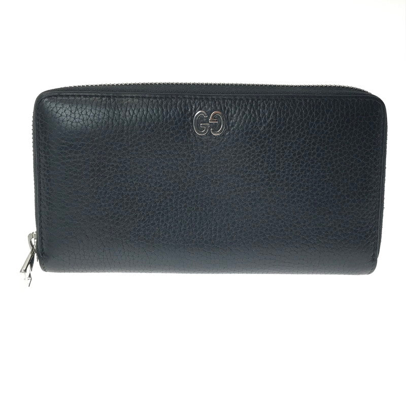 【中古品】【メンズ】 GUCCI グッチ ZIP AROUND LONG LEATHER WALLET 473928 ジップアラウンド ロングウォレット 長財布 181-261013-na-23-tagh カラー：ブラック 万代Net店