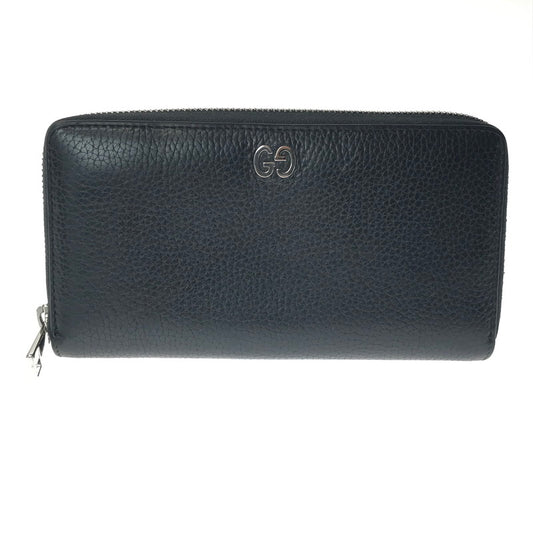 【中古品】【メンズ】 GUCCI グッチ ZIP AROUND LONG LEATHER WALLET 473928 ジップアラウンド ロングウォレット 長財布 181-261013-na-23-tagh カラー：ブラック 万代Net店