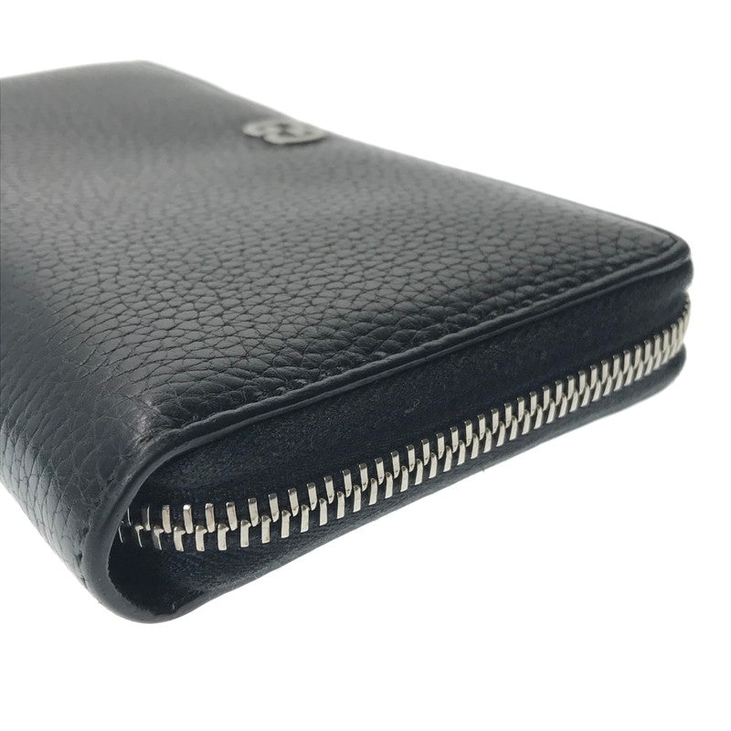 【中古品】【メンズ】 GUCCI グッチ ZIP AROUND LONG LEATHER WALLET 473928 ジップアラウンド ロングウォレット 長財布 181-261013-na-23-tagh カラー：ブラック 万代Net店