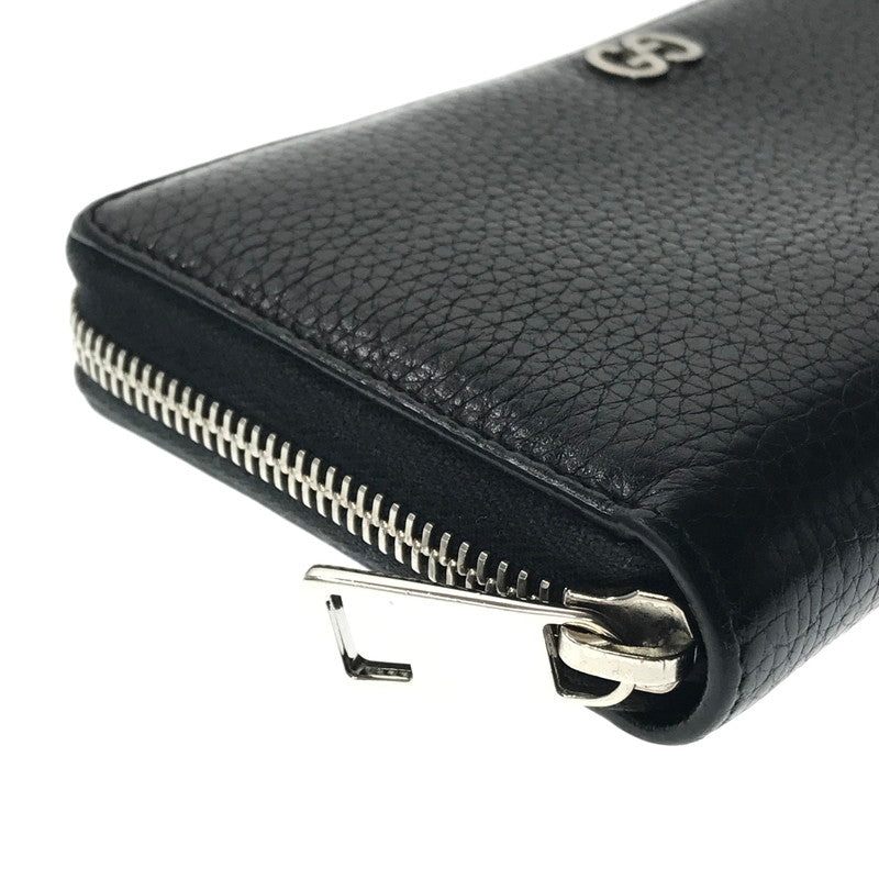 【中古品】【メンズ】 GUCCI グッチ ZIP AROUND LONG LEATHER WALLET 473928 ジップアラウンド ロングウォレット 長財布 181-261013-na-23-tagh カラー：ブラック 万代Net店