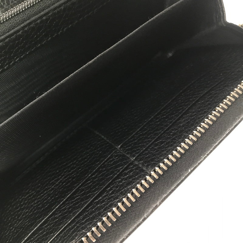 【中古品】【メンズ】 GUCCI グッチ ZIP AROUND LONG LEATHER WALLET 473928 ジップアラウンド ロングウォレット 長財布 181-261013-na-23-tagh カラー：ブラック 万代Net店