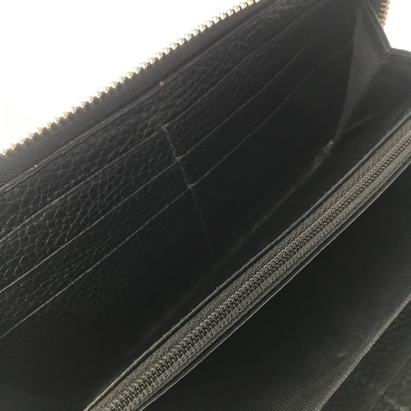 【中古品】【メンズ】 GUCCI グッチ ZIP AROUND LONG LEATHER WALLET 473928 ジップアラウンド ロングウォレット 長財布 181-261013-na-23-tagh カラー：ブラック 万代Net店