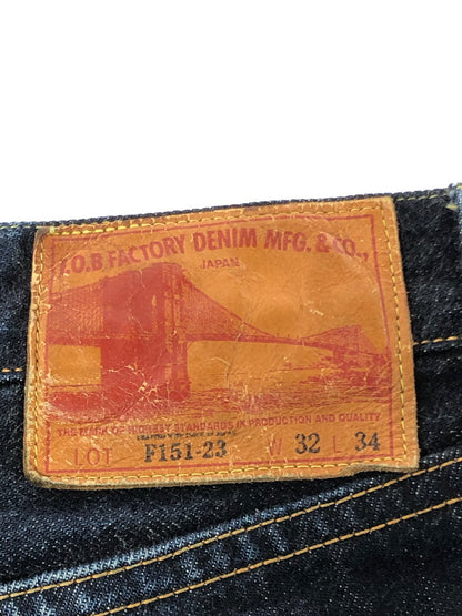 【中古品】【メンズ】 FOB FACTORY エフオービーファクトリー SELVEDGE DENIM PANTS F151-23 セルヴィッチ デニム パンツ ジーンズ ボトムス 156-261002-rt-16-tagh サイズ：W32L34 カラー：インディゴ 万代Net店