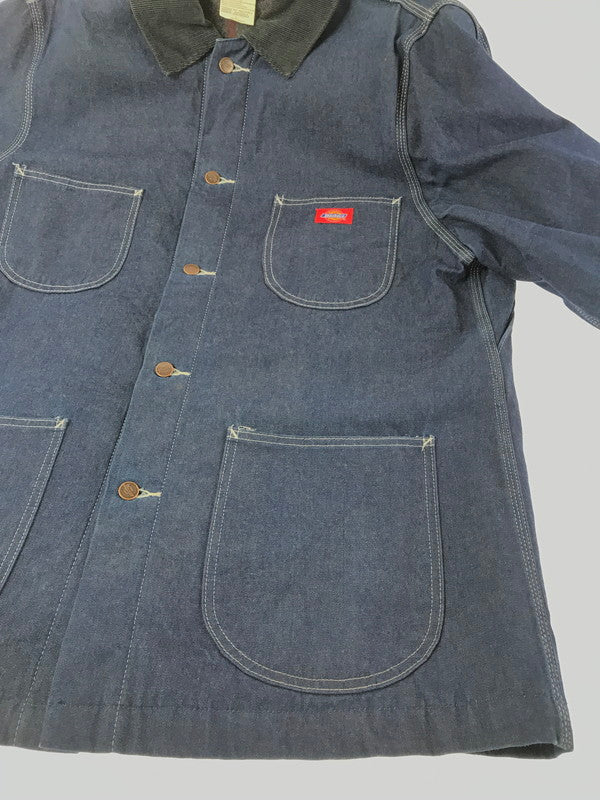 【中古品】【メンズ】 DICKIES ディッキーズ 00'S DENIM COVERALL W235574 2000年代 デニム カバーオール 146-261009-ty-14-tagh サイズ：L カラー：ブルー 万代Net店