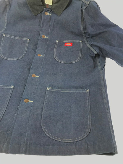 【中古品】【メンズ】 DICKIES ディッキーズ 00'S DENIM COVERALL W235574 2000年代 デニム カバーオール 146-261009-ty-14-tagh サイズ：L カラー：ブルー 万代Net店