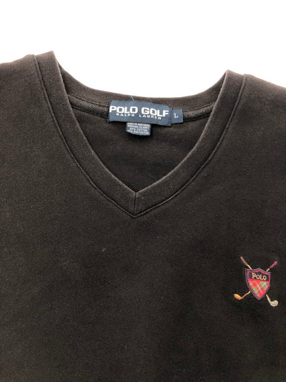 【中古品】【メンズ】 POLO GOLF RALPH LAUREN ポロゴルフ ラルフローレン SWEAT VEST スウェット ベスト 146-261003-na-06-tagh サイズ：L カラー：ブラック 万代Net店