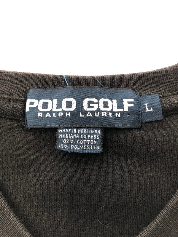 【中古品】【メンズ】 POLO GOLF RALPH LAUREN ポロゴルフ ラルフローレン SWEAT VEST スウェット ベスト 146-261003-na-06-tagh サイズ：L カラー：ブラック 万代Net店