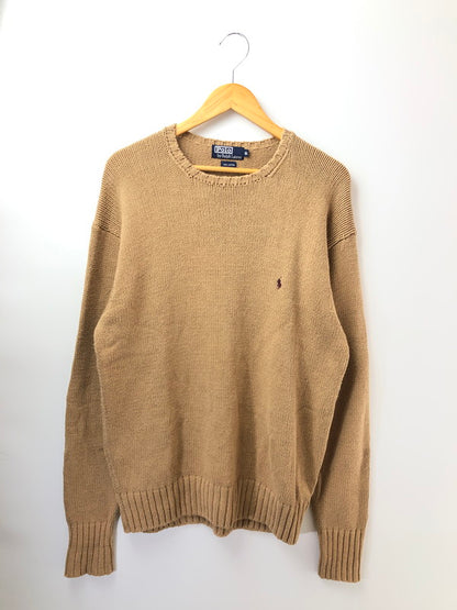 【中古品】【メンズ】 POLO RALPH LAUREN ポロ・ラルフローレン 90’S CREWNECK COTTON KNIT SWEATER クルーネック コットン ニット セーター 146-261003-na-08-tagh サイズ：LL カラー：ベージュ 万代Net店