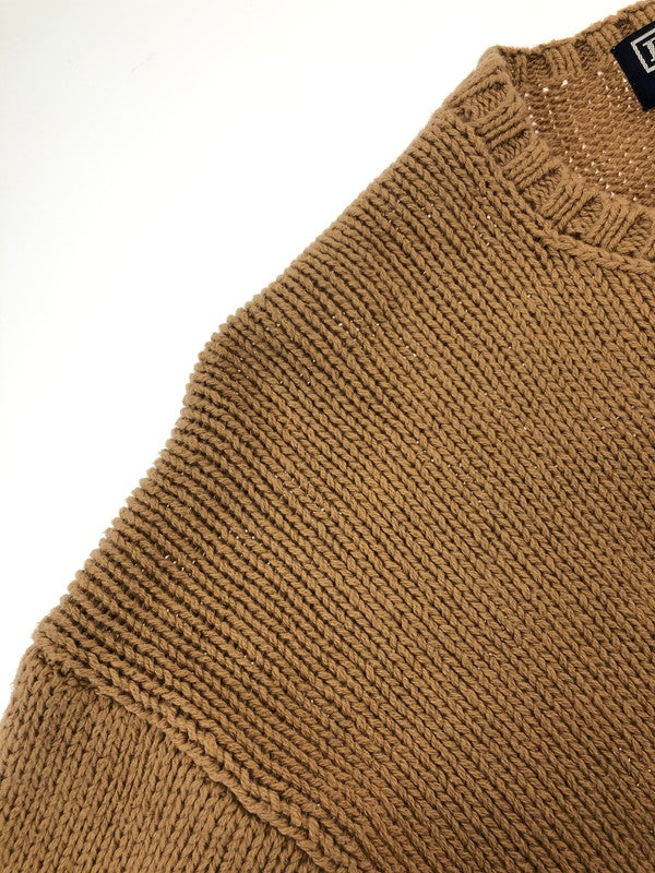 【中古品】【メンズ】 POLO RALPH LAUREN ポロ・ラルフローレン 90’S CREWNECK COTTON KNIT SWEATER クルーネック コットン ニット セーター 146-261003-na-08-tagh サイズ：LL カラー：ベージュ 万代Net店